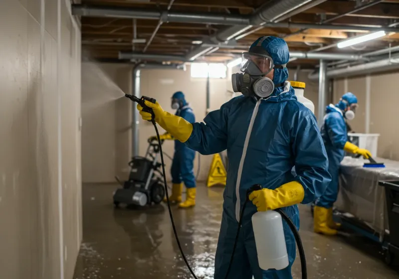 Basement Sanitization and Antimicrobial Treatment process in South Barre, VT